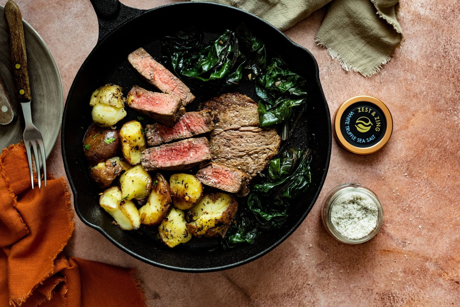 white truffle steak