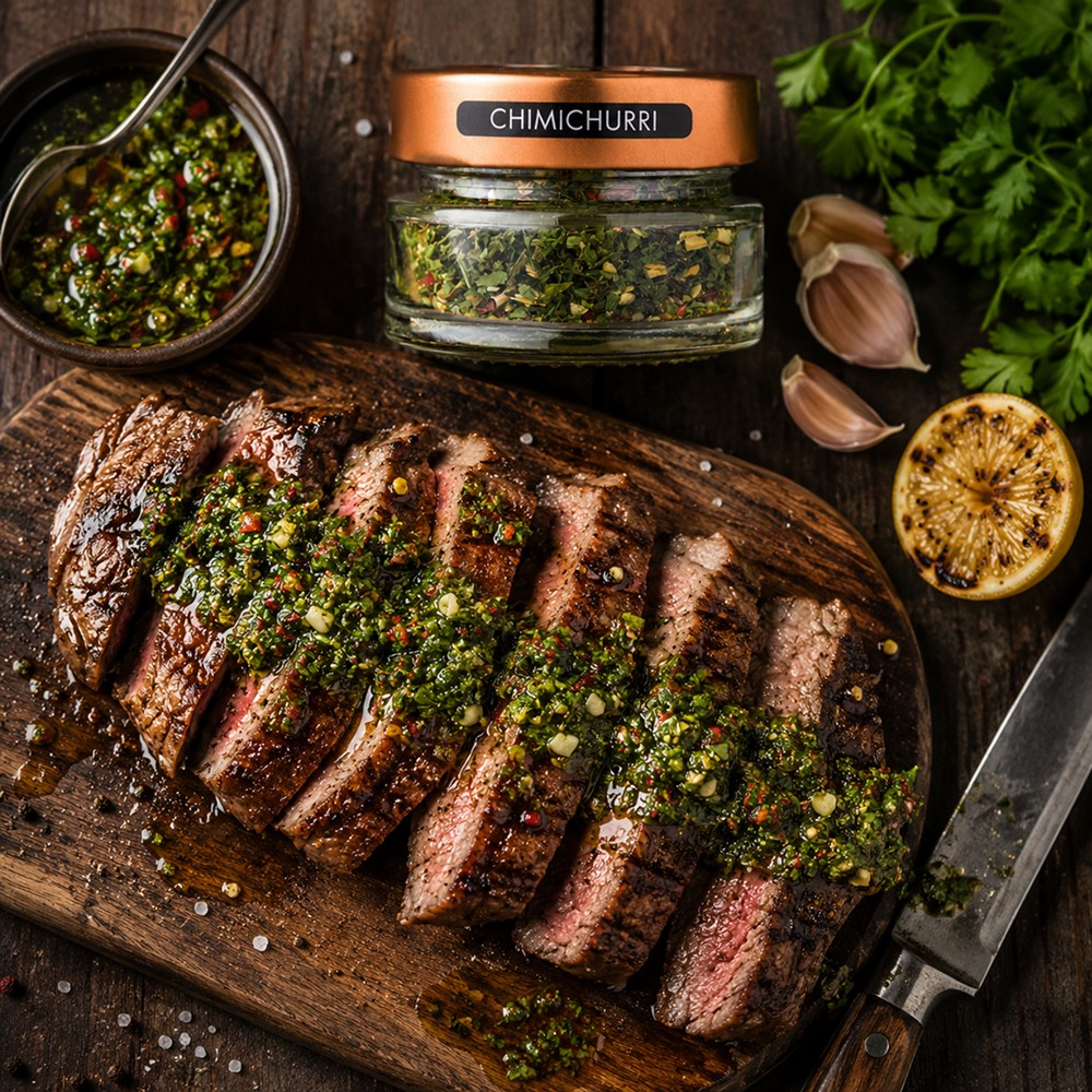 BBQ Grilled Steak with Chimichurri