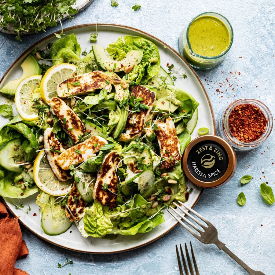 Green Halloumi Salad