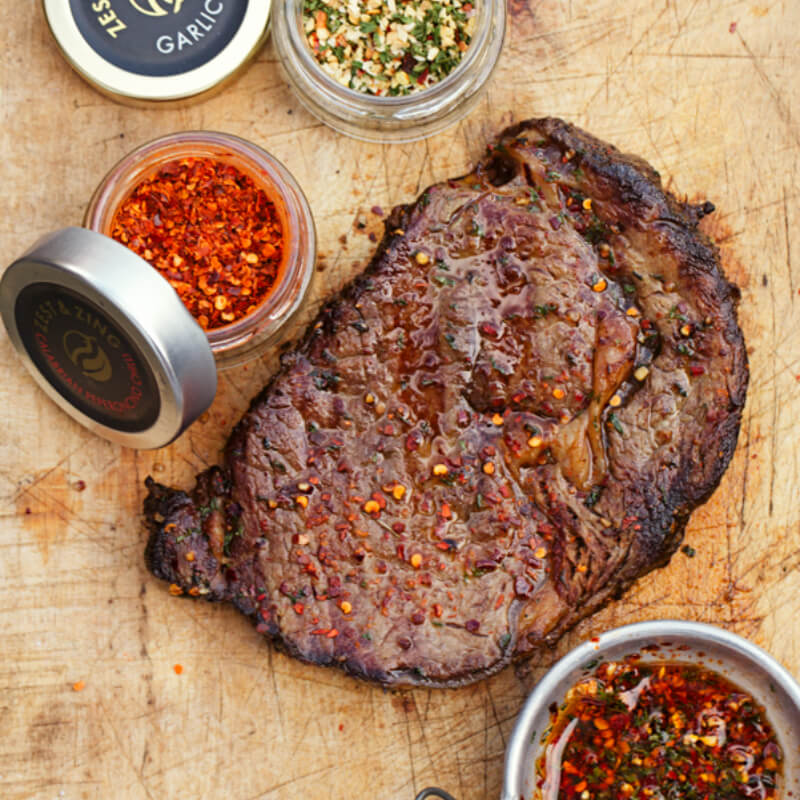 garlic chilli steak