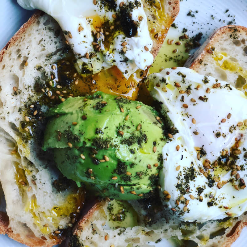 zaatar eggs and avocado